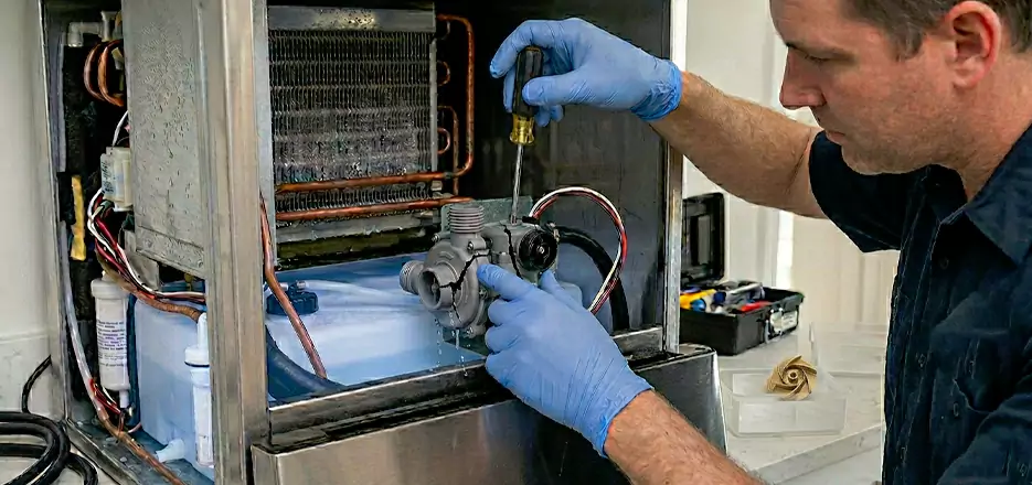 Commercial Ice Maker Water Pump Repair in Solana Beach